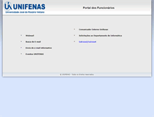Tablet Screenshot of funcionarios.unifenas.br