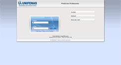Desktop Screenshot of professores.unifenas.br