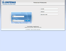Tablet Screenshot of professores.unifenas.br